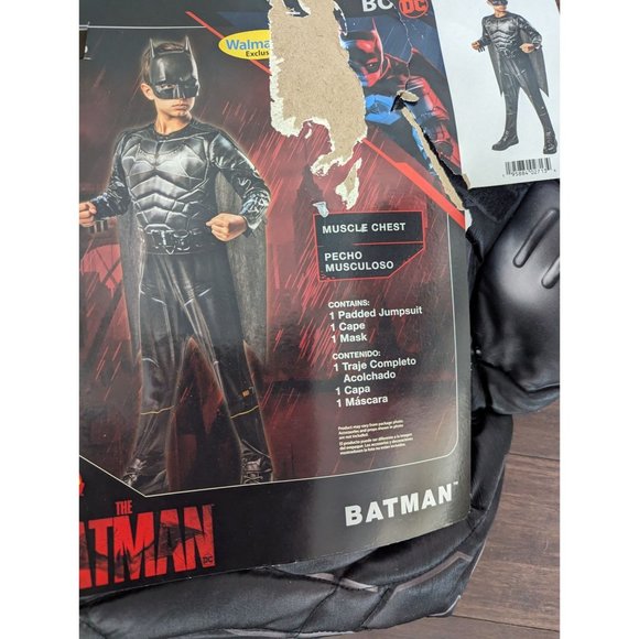 NEW Batman Halloween Dress Up Costume Boys Medium 8 with Mask - Picture 2 of 6